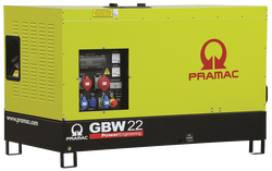 Дизельный генератор Pramac GBW 22 P 1 фаза в кожухе с АВР