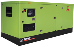 Дизельный генератор Pramac GSW 580 DO в кожухе с АВР